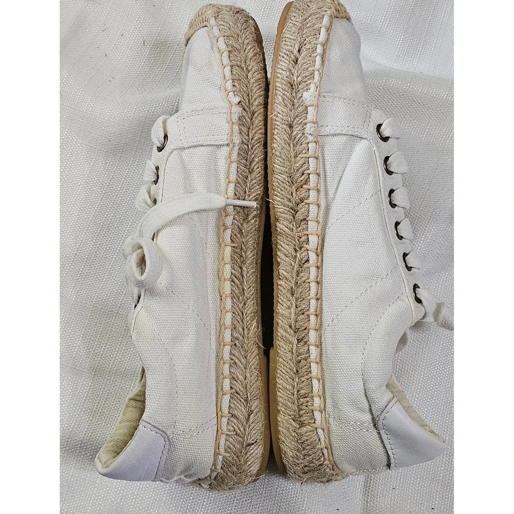 Tonivis Espadrille Lace Up Sneakers White Canvas Beach Shoes‎ Women's  Size 6